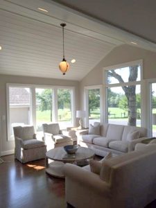Sunroom with wood